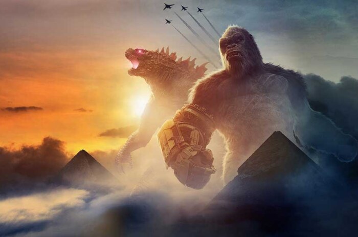 Godzilla x Kong Poster Movie Wallpaper 4k Ultra HD Free Download for desktop and laptop