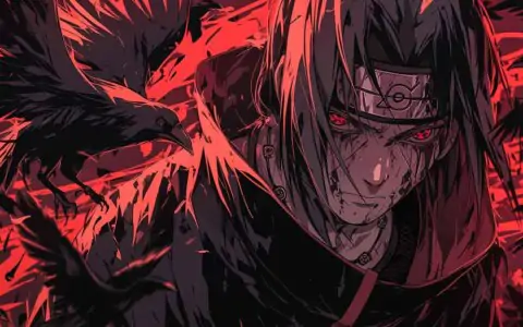 Itachi Uchiha wallpaper 4k showing Akatsuki member with crows HD background free download for Pc & mobile