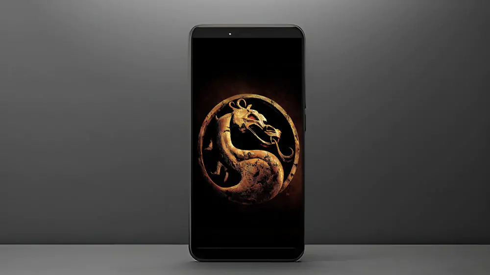 Mortal Kombat X golden dragon logo wallpaper 4K Ultra HD free download - gaming symbol desktop mobile background JPG