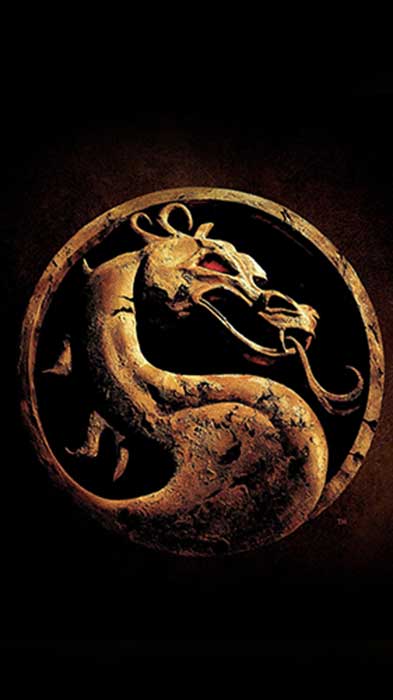 Mortal Kombat X golden dragon logo wallpaper 4K Ultra HD free download - gaming symbol desktop mobile background JPG