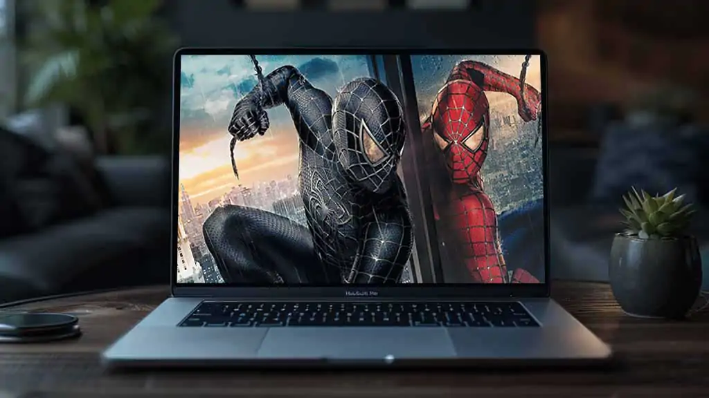 Spider-Man black and red suit wallpaper 4K Ultra HD background for desktop & mobile free download