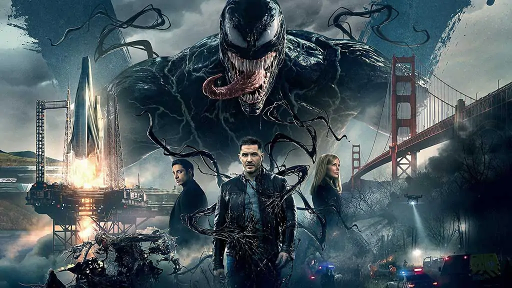 Venom movie wallpaper 4K Ultra HD symbiote superhero action scene for desktop & mobile free download background
