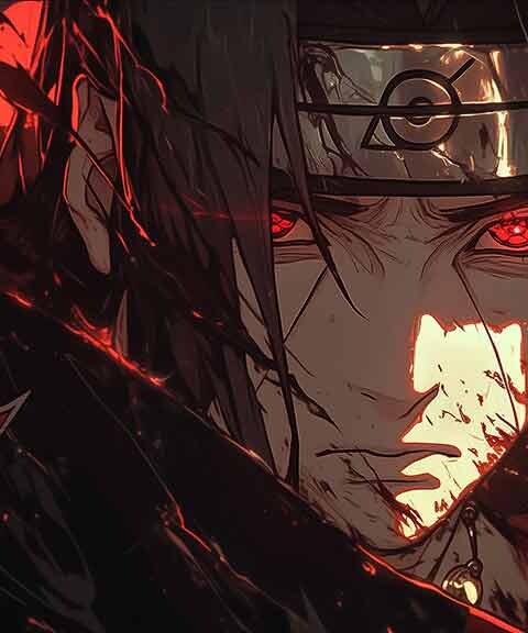 Fond d'écran Itachi Mangekyou Sharingan 4K | Magnifique arrière-plan Uchiha HD gratuit à télécharger pour PC et mobile