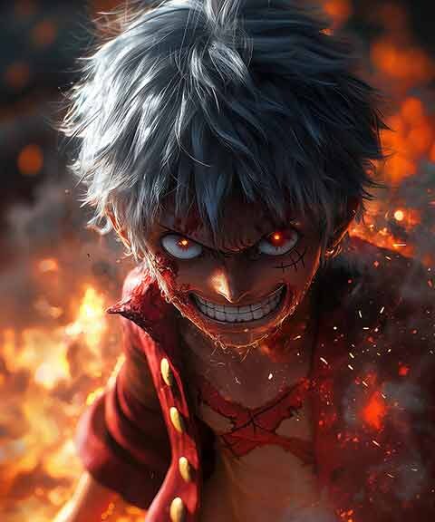 Fond d'écran 4k Luffy Gear 5 One Piece Ultra HD Téléchargement Gratuit