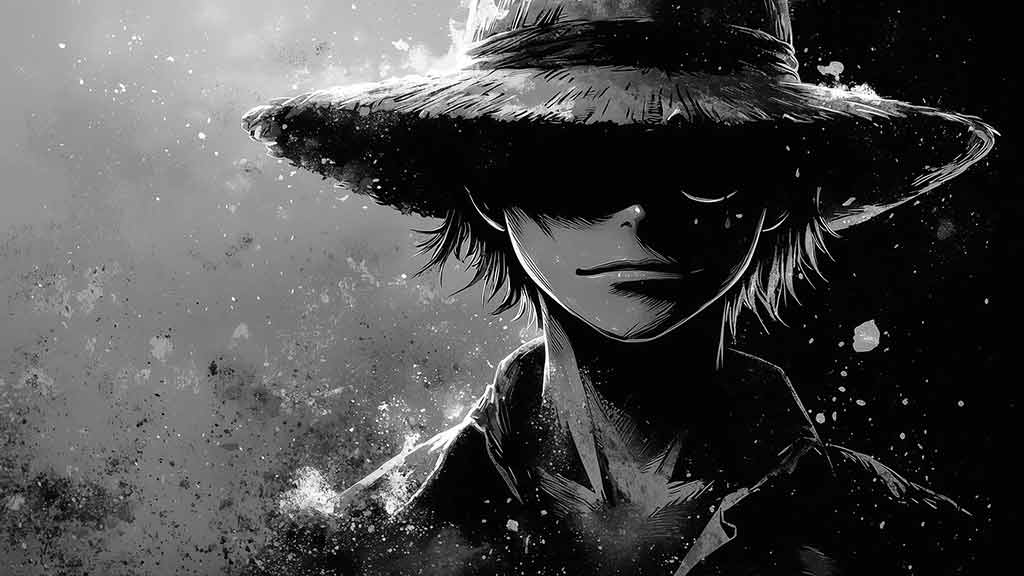 Fond d'écran 4K de Monkey D. Luffy | One Piece HD Fond Sombre Gratuit PC & Mobile