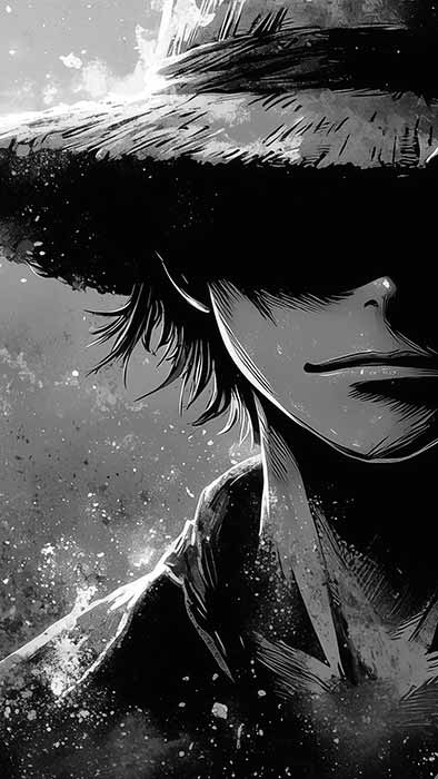 Fond d'écran 4K de Monkey D. Luffy | One Piece HD Fond Sombre Gratuit PC & Mobile