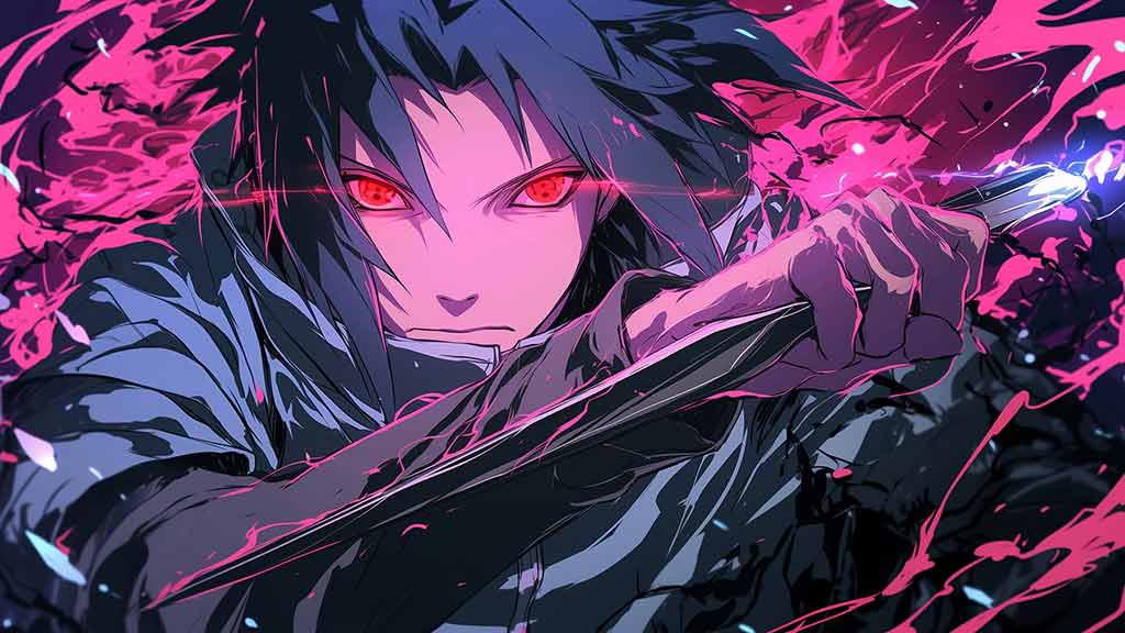 Sasuke Uchiha Wallpaper 4K Ultra HD Naruto Anime Artwork for Desktop Free Download