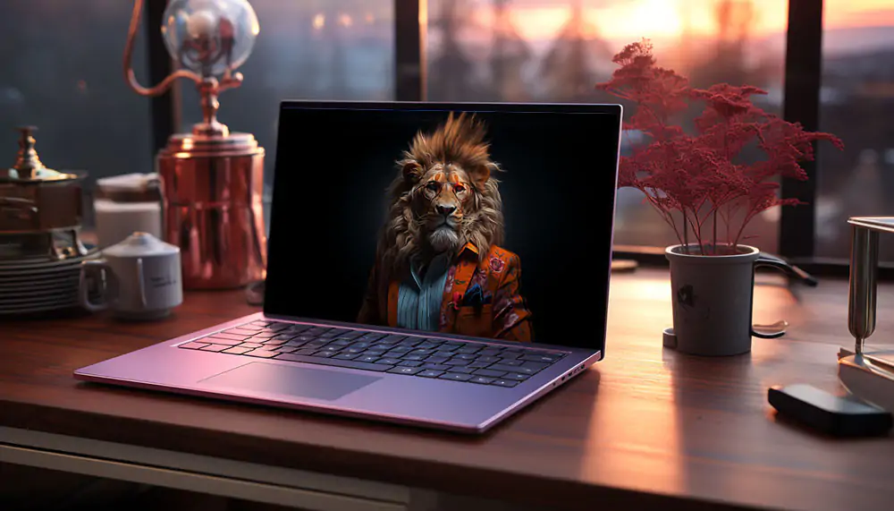 Fond d'écran Lion en Costume 4K - Arrière-plan HD Animal Téléchargement Gratuit