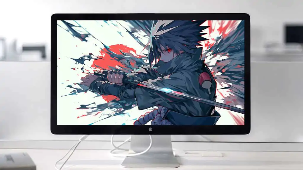 Uchiha Sasuke sword wallpaper 4K Ultra HD Naruto anime katana blade background free download desktop mobile
