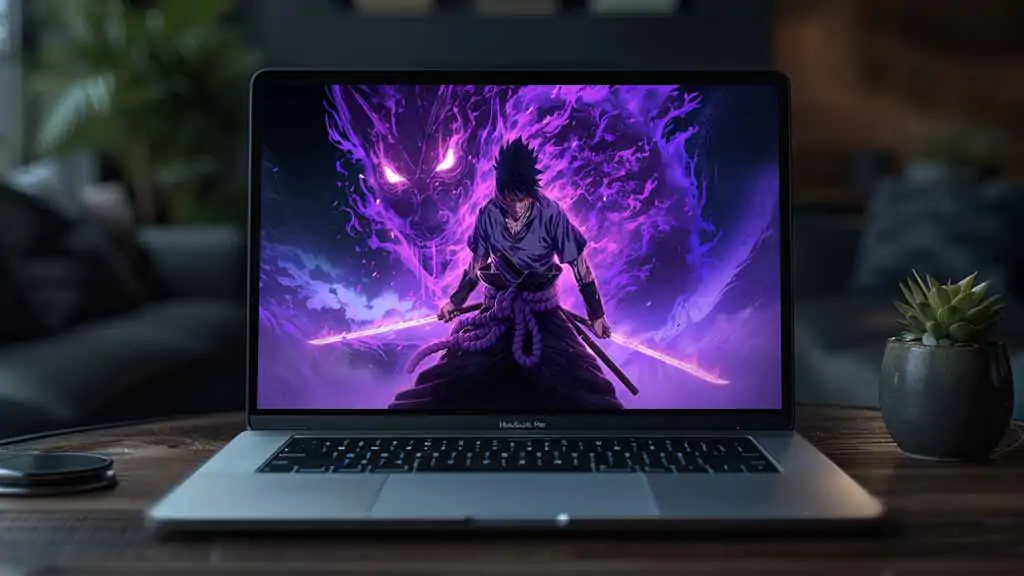 Fond d'écran Uchiha Sasuke avec son Susanoo 4K – Arrière-plan HD gratuit de l'anime Naruto