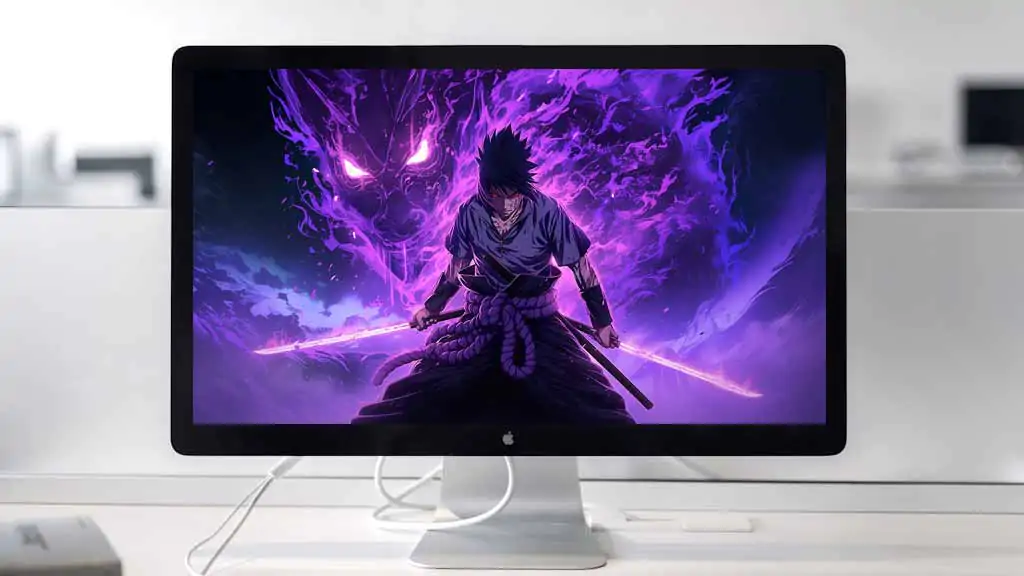 Fond d'écran Uchiha Sasuke avec son Susanoo 4K – Arrière-plan HD gratuit de l'anime Naruto