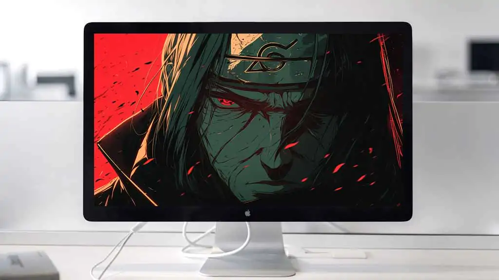 Fond d'écran Itachi Rouge sombre 4K | Arrière-plan HD Naruto Anime Gratuit pour Pc