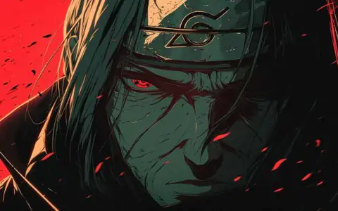 Fond d'écran Itachi Rouge sombre 4K | Arrière-plan HD Naruto Anime Gratuit pour Pc