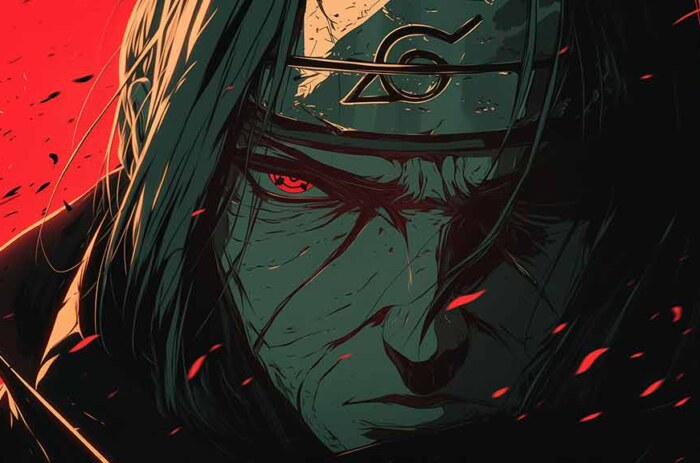 Fond d'écran Itachi Rouge sombre 4K | Arrière-plan HD Naruto Anime Gratuit pour Pc