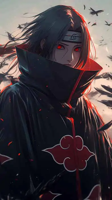 Itachi Uchiha Crow Wallpaper 4K Akatsuki HD Background Free Download for PC desktop & laptop