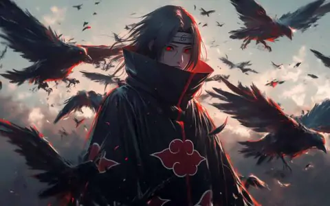 Itachi Uchiha Crow Wallpaper 4K Akatsuki HD Background Free Download for PC desktop & laptop