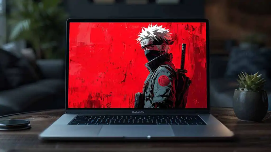 Fond d'écran Kakashi Rouge 4K | Naruto Anime HD pour PC Gratuit