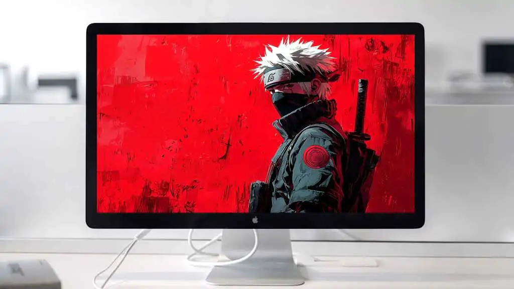 Fond d'écran Kakashi Rouge 4K | Naruto Anime HD pour PC Gratuit