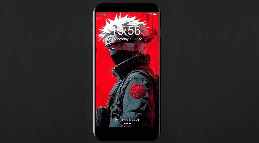 Fond d'écran Kakashi Rouge 4K | Naruto Anime HD | pour mobile Gratuit