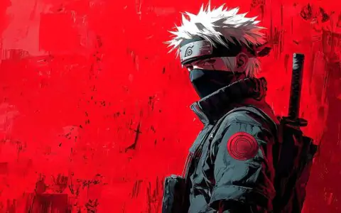 Fond d'écran Kakashi Rouge 4K | Naruto Anime HD pour PC Gratuit
