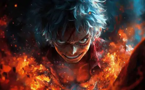 Fond d'écran Luffy Gear 5 4K - One Piece Épique arriere plan pour PC