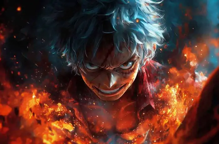 Fond d'écran Luffy Gear 5 4K - One Piece Épique arriere plan pour PC