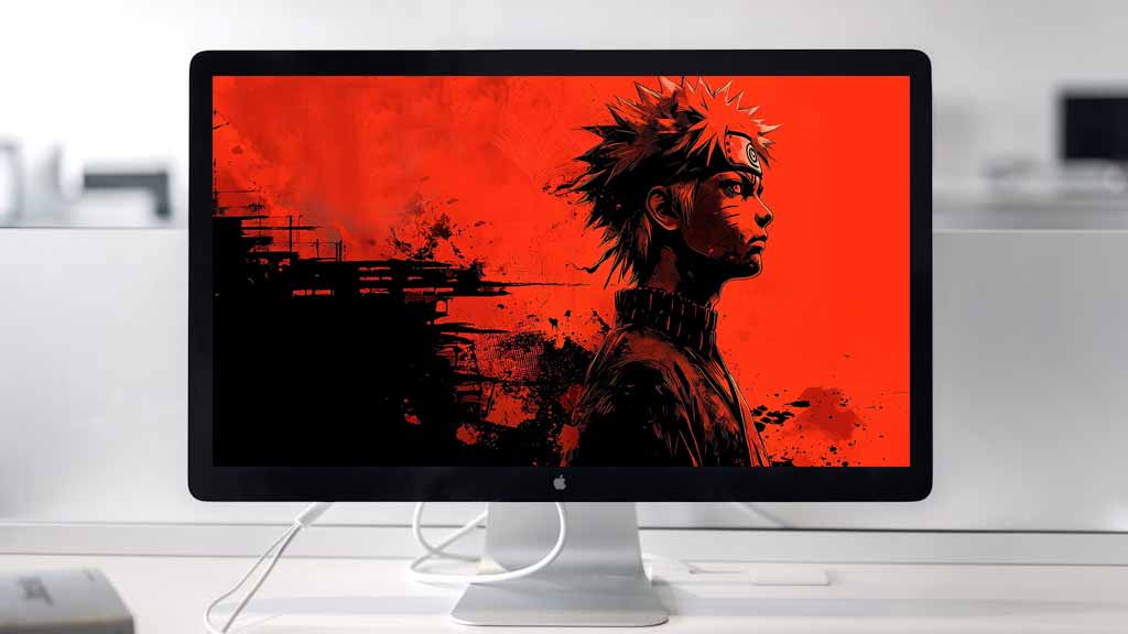 Fond d'écran Naruto Esthétique Rouge 4K - Art d'arrière-plan Ultra HD Gratuit pour PC
