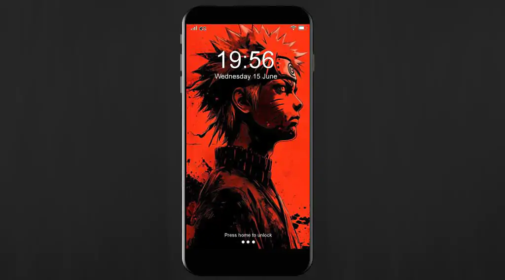 Fond d'écran Naruto Esthétique Rouge 4K - Art d'arrière-plan Ultra HD Gratuit pour mobile