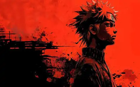 Fond d'écran Naruto Esthétique Rouge 4K - Art d'arrière-plan Ultra HD Gratuit pour PC