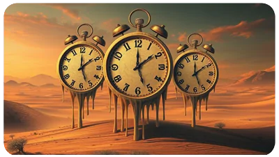 Time-melting-over-a-desert,-surreal-clocks-dripping-like-Salvador-warm-tones,-imaginative-concept-art