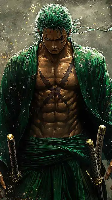 Roronoa Zoro 4K Wallpaper - Epic One Piece Anime HD Background Free Download for desktop and mobile phone and iphone