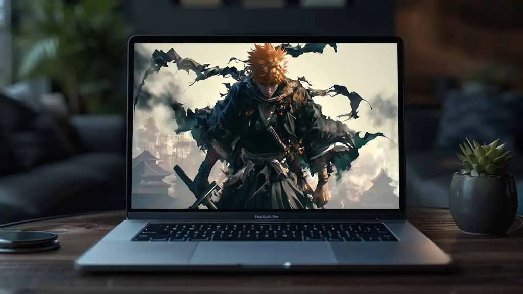 Bleach Ichigo Kurosaki fond d'écran 4K HD avec son Zanpakuto haute qualité pour bureau et mobile