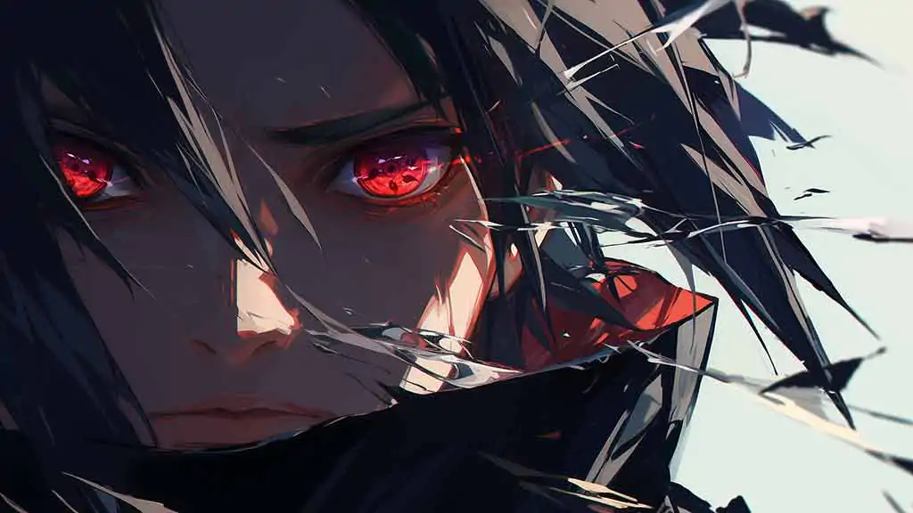 Fond d'écran Sasuke Uchiha Sharingan 4K - Naruto Anime HD Gratuit