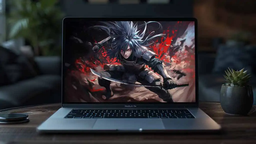 Young Madara Uchiha in a fierce battle stance wielding dual katana swords with glowing red Sharingan eyes and wild dark hair blowing in the wind, surrounded by a blood-red dark battlefield, 4K HD Naruto Shippuden anime wallpaper free download