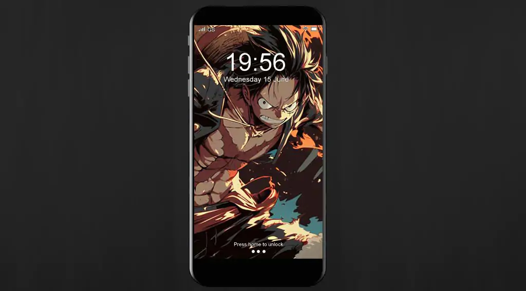 One Piece Luffy wallpaper 4K HD showing intense battle scene with dynamic action pose, muscular physique and explosive flame effects