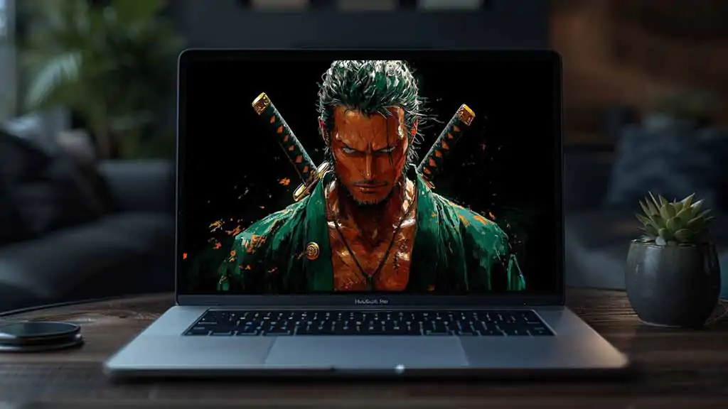 Fond d'écran One Piece en 4K HD Anime haute résolution gratuit avec Roronoa Zoro trois épées pour tous les appareils.