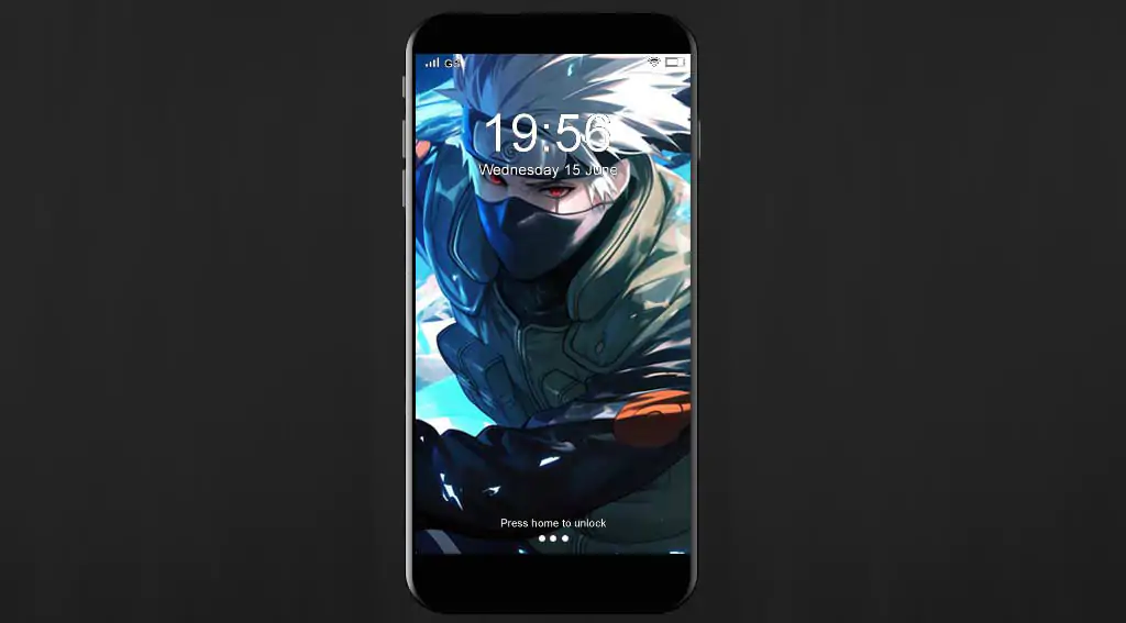 Fond d'écran Kakashi Rasengan 4K le Ninja Copie en action. Art anime Naruto épique avec effets de lumière gratuit pour ordinateur et mobile