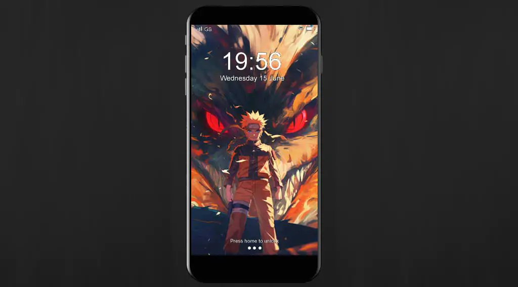 Fond d'écran Naruto et Kurama à Neuf Queues en 4K. art anime épique le légendaire renard pour ordinateur de bureau et téléphone mobile