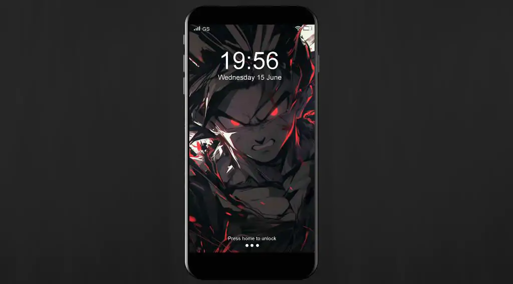 Fond d'écran Goku Dragon Ball 4K gratuit Qualité Ultra HD rouge et noir époustouflant pour ordinateur de bureau et mobile