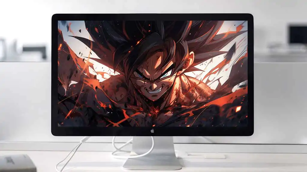 Fond d'écran épique Goku Dragon Ball Z 4K de la bataille du légendaire guerrier Saiyan pour ordinateur et mobile !