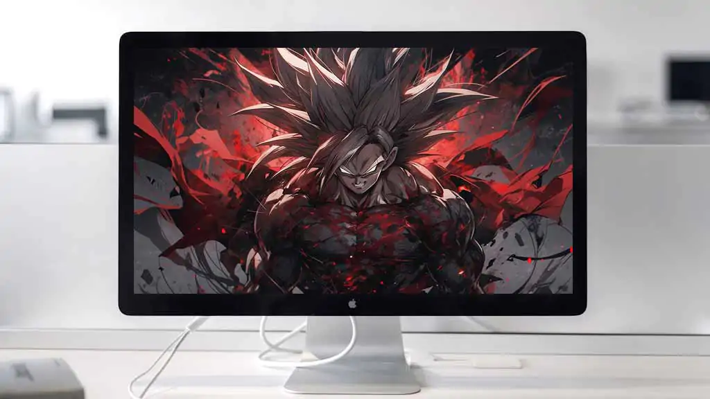 Fond d'écran Epic Goku transformation 4K le pouvoir Super Saiyan sombre Parfait pour les fans de Dragon Ball