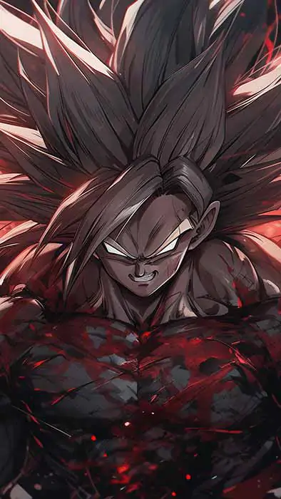 Fond d'écran Epic Goku transformation 4K le pouvoir Super Saiyan sombre Parfait pour les fans de Dragon Ball