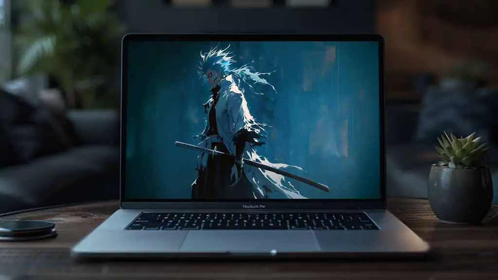 Fond d'écran 4K Grimmjow Jaegerjaquez Bleach Ultra HD gratuit à télécharger. Art anime épique mettant en vedette le guerrier Espada en tons bleus pour PC et mobile