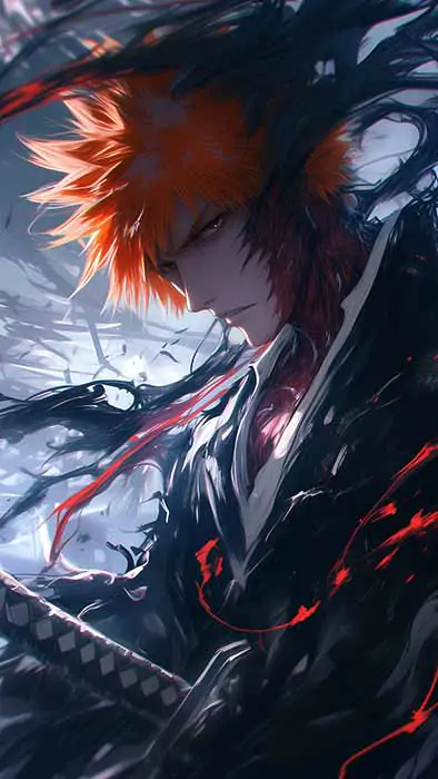 Ichigo Kurosaki in Bankai Bleach Wallpaper 4K Ultra HD Free Download from Bleach anime series