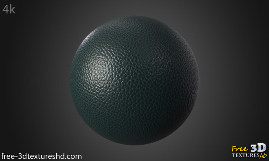 Synthetic Green Leather PBR Texture 3D Fabric Cuir High Resolution