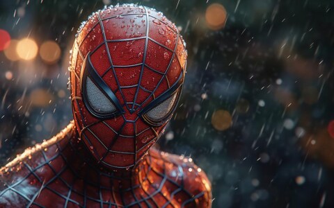 Spider-Man in the Rain wallpaper 4K HD for PC Desktop mac laptop mobile iphone Phone free download background