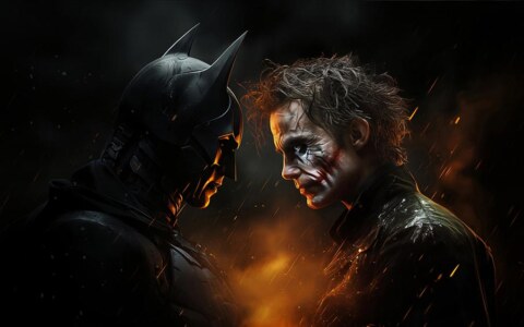 Batman vs joker wallpaper 4K HD for PC Desktop mac laptop mobile iphone Phone free download background