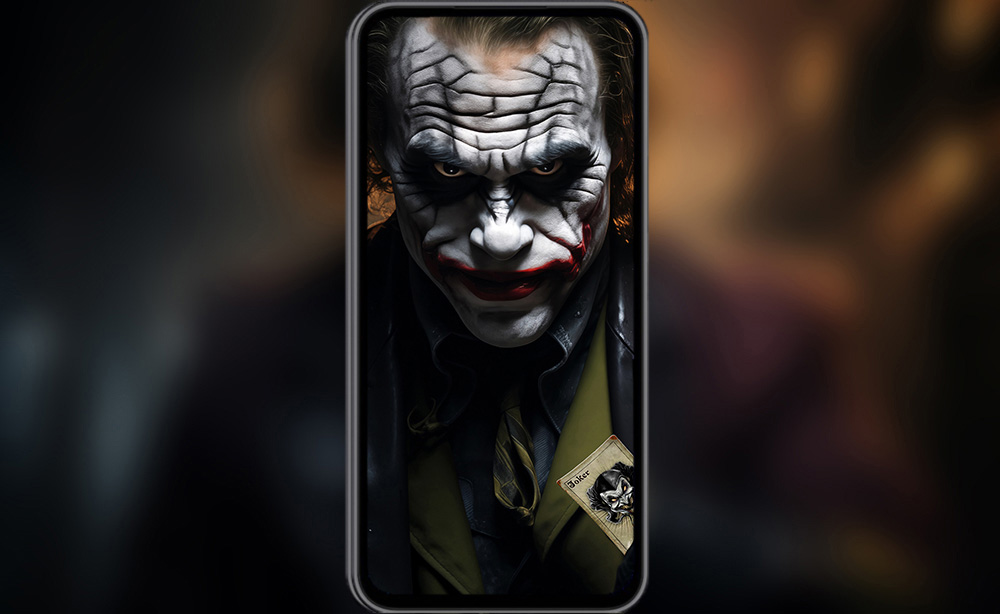 Joker card wallpaper 4K HD for PC Desktop mac laptop mobile iphone Phone free download background ultraHD UHD