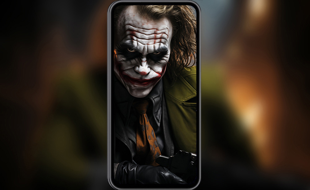 Joker in Gotham City wallpaper 4K HD for PC Desktop mac laptop mobile iphone Phone free download background ultraHD UHD