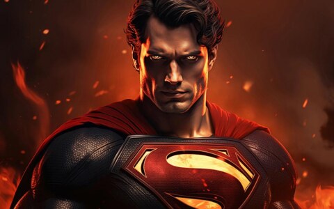Superman on fire wallpaper 4K HD for PC Desktop mac laptop mobile iphone Phone free download background